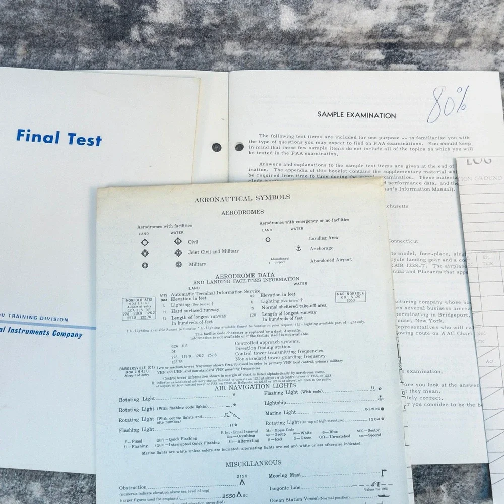 Vintage Commercial Pilot Examination Guide Felsenthal Instruments Manual